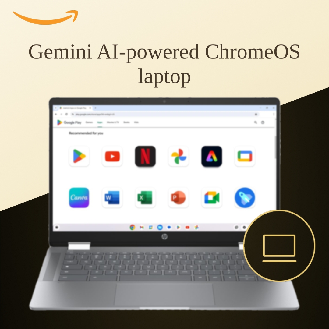HP Chromebook Plus x360 14, Intel Core i3-N305, ChromeOS, 14-inch