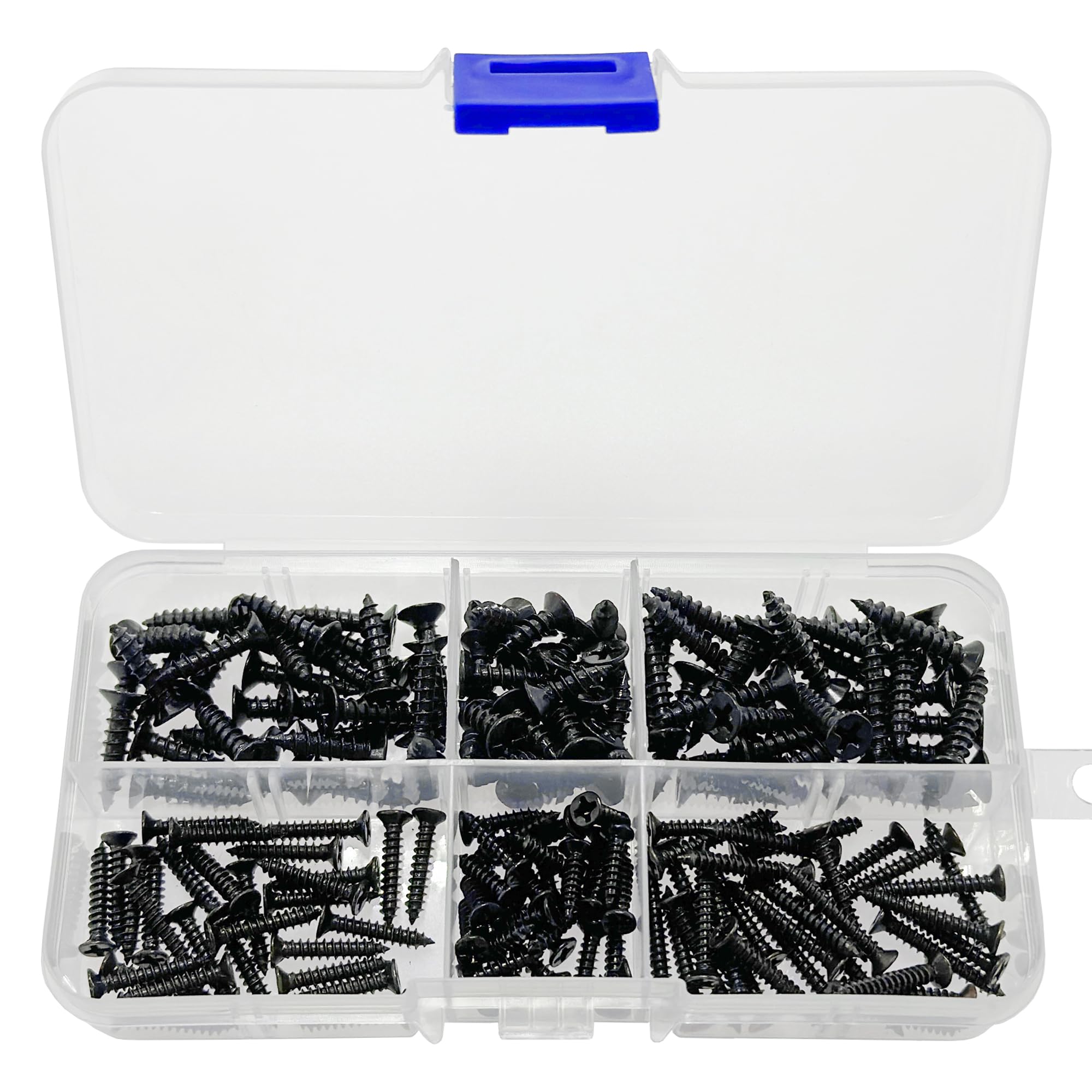 180 PCS M3 M4 Black Flat Head Phillips Self Tapping Wooden Screws - Image 3