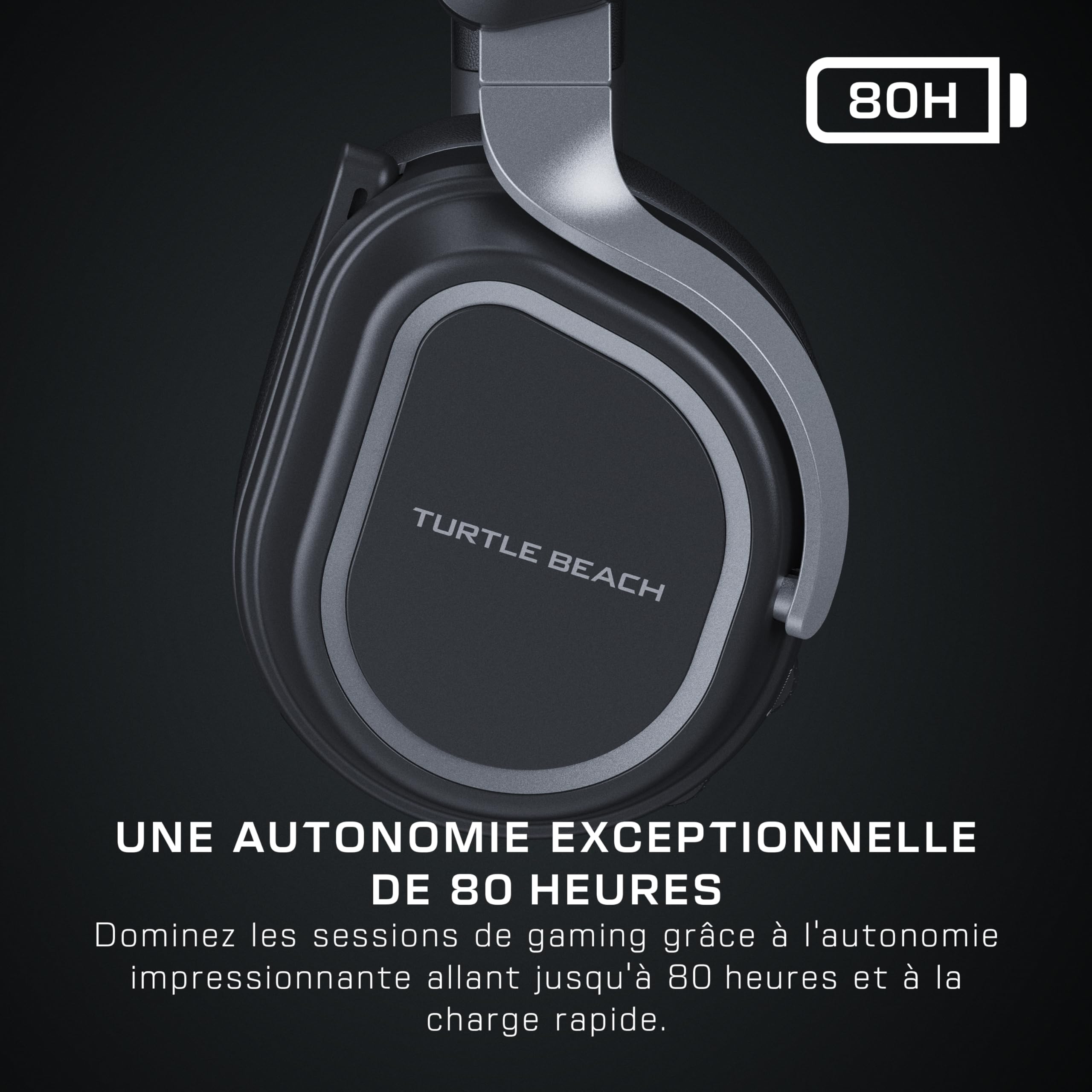 Turtle Beach Stealth 700 Noir Casque Gaming sans Fil w/ 80hr Batterie, Écouteurs de 60mm, Deux émetteurs et Bluetooth pour Xbox Series X ou S, PC et Mobile