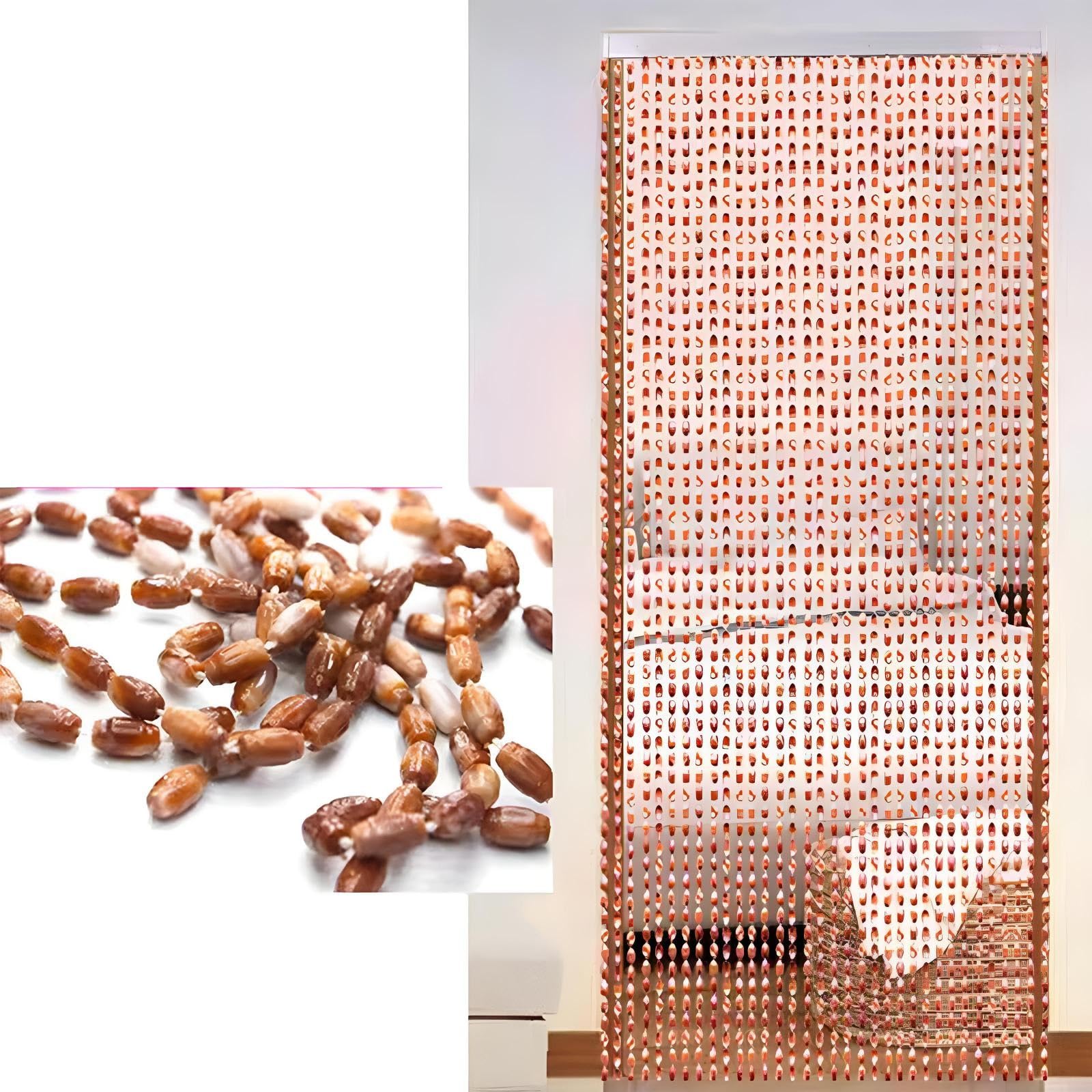 Eiauiuo One Color Bead Curtain For Door And Window – Decorative String Room Divider With Hanging Beads For Insect Protection, Indoor Use – Party, Wedding & Home Decoration(90X200cm(45 Wurzel))