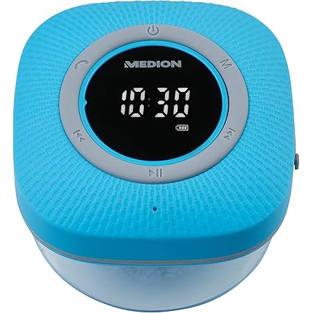 Medion P66096 Duschradio Mit Bluetooth Blau Amazon De Elektronik