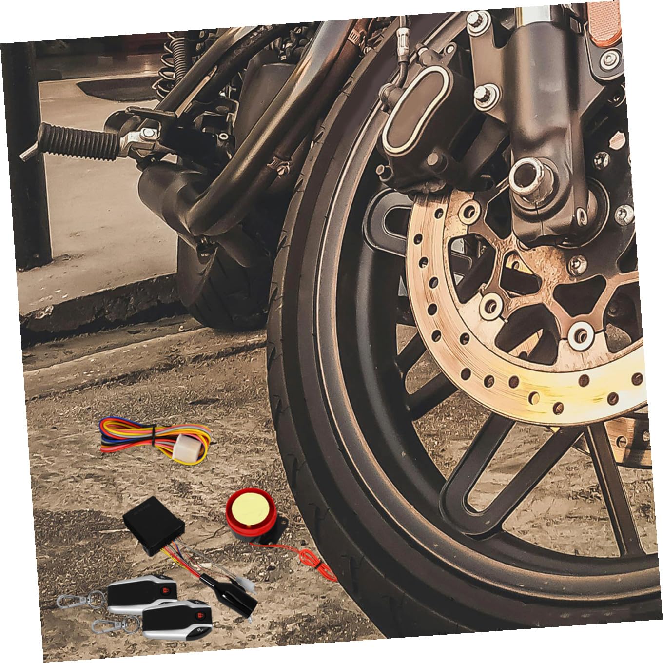TOYANDONA Allarme di Sicurezza per Motociclette Avviamento Remoto, Kit per Moto 12v Resistente alle Intemperie, Dispositivo Antifurto Compatibile Vari Modelli per Uso Urbano e Parcheggio