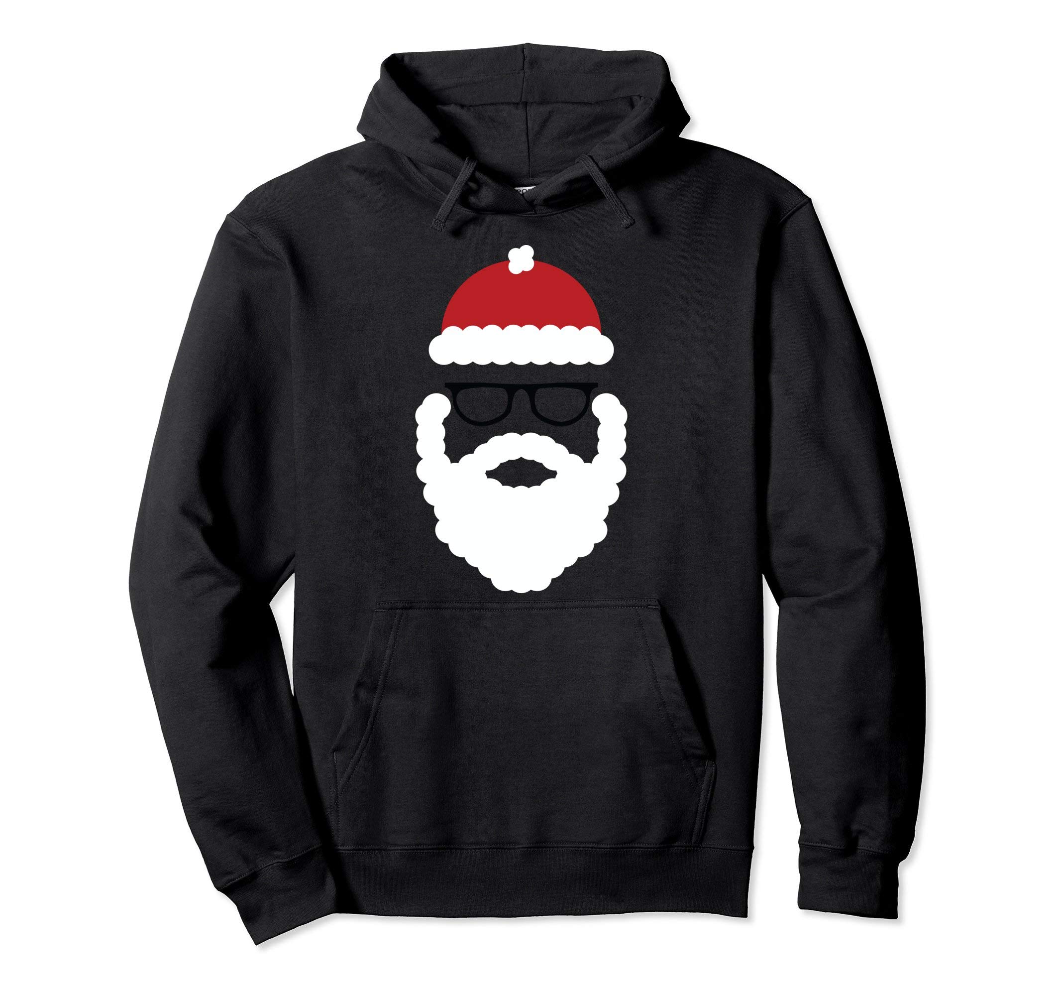 Brooklyn SurfHipster Santa Christmas Hoodie Sweatshirt