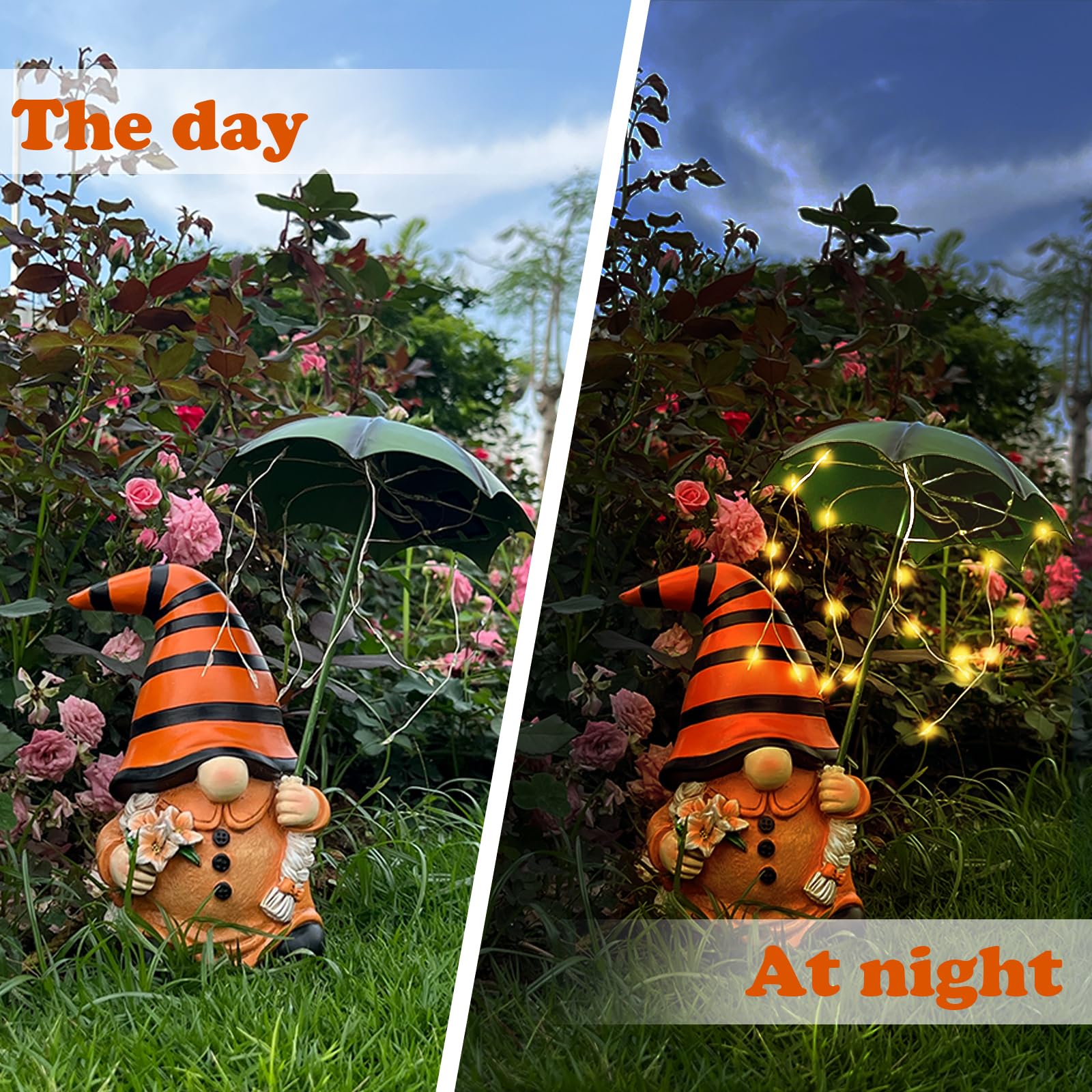 lifemet Decorazione solare da giardino per esterni, statuetta di animali, in resina, a LED, impermeabile, regalo di compleanno per donne, giardino, terrazza, balcone, prato