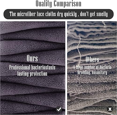 Vista 283 de TENSTARS - Toallas de mano para baño con dobladillo de seda, secado rápido, toalla absorbente de microfibra ultrasuave para baño, fitness, gimnasio