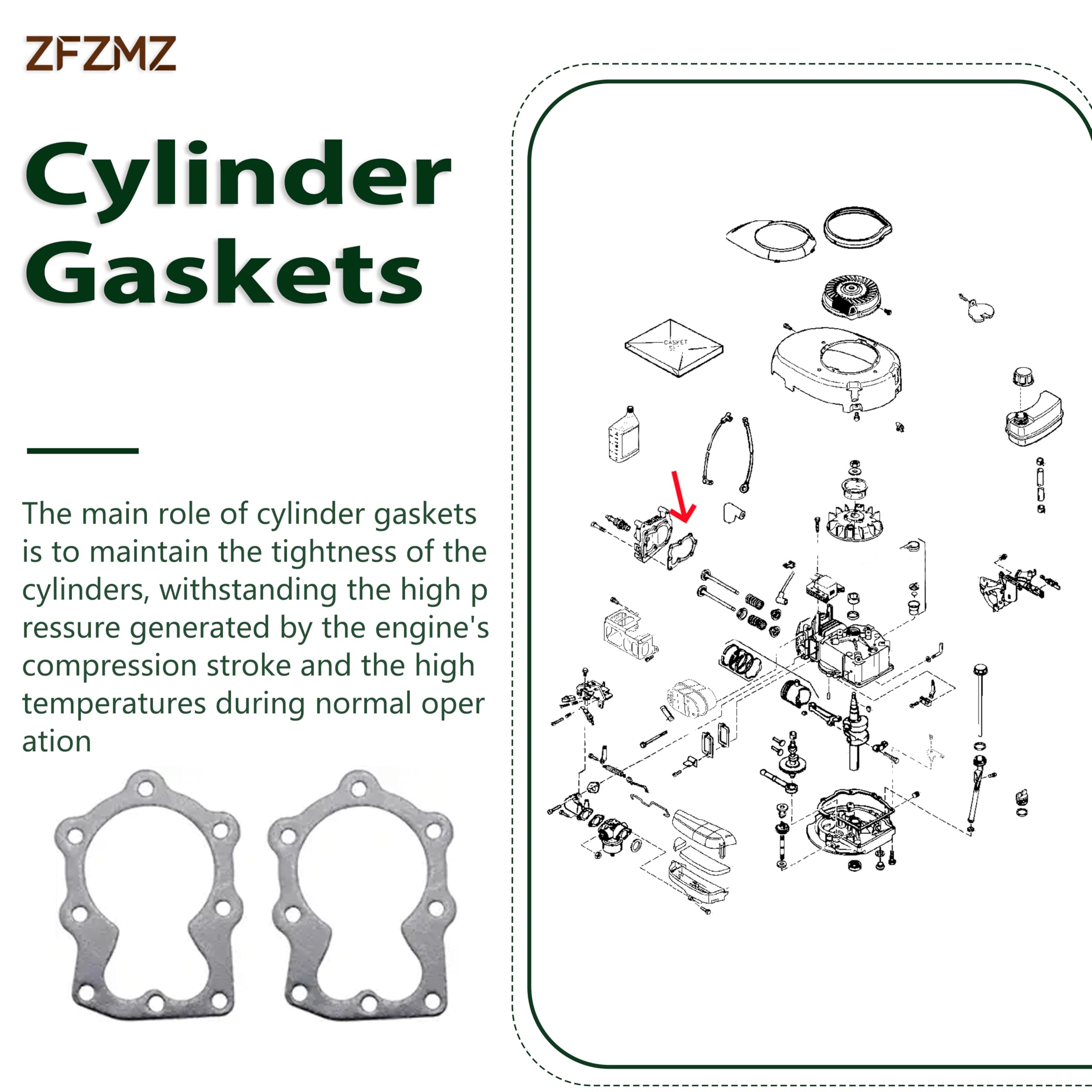 Amazon.com: ZFZMZ Replacement Head Gasket 37796 36787 Fits