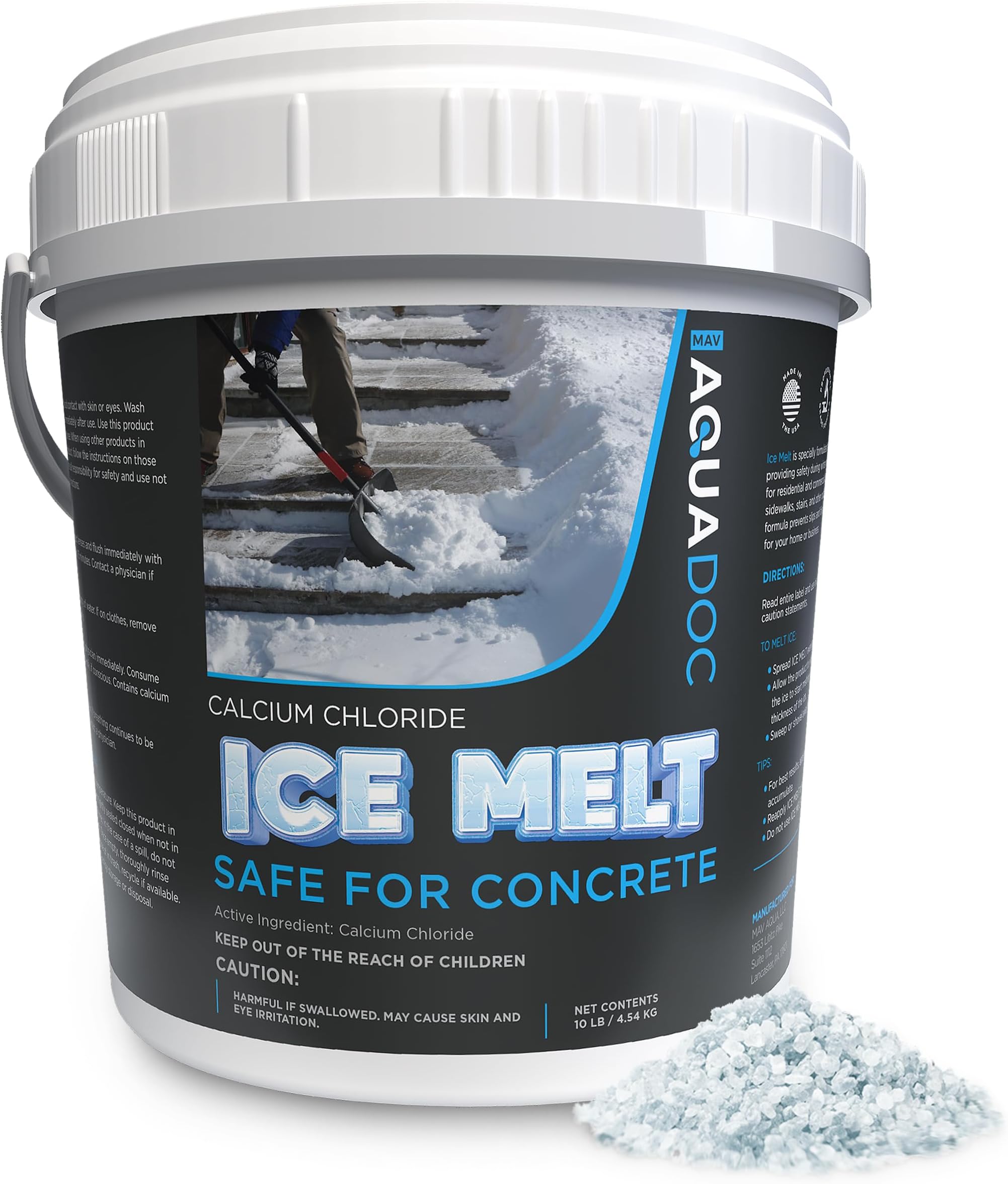 AquaDoc Ice Melt Safe for Concrete Snow Salt & Rock Salt