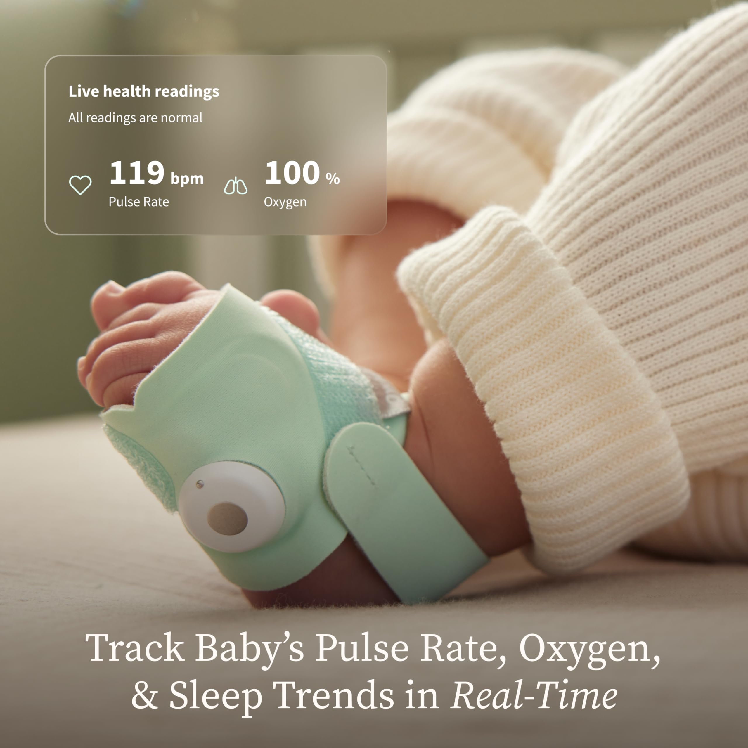 Owlet Dream Duo (3rd Gen) – Medically-Certified Smart Baby Monitor with Sock & HD Video Cam, Tracks Pulse Rate, Oxygen & Sleep, 2K HD Video, Cry & Motion Alerts, Temp Monitoring