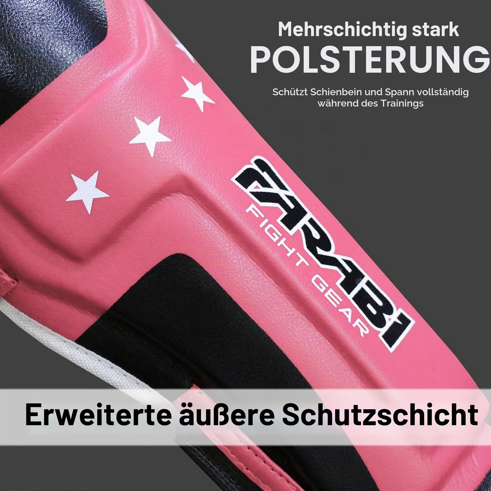 Farabi Sports Kinder schienbeinschoner Kickboxen shin Guards MMA, Muay Thai schienbeinschützer – Shin Instep Protection für Training, Sparring, Boxausrüstung und Kampfsport