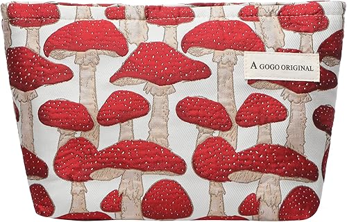 Miniatura 7 de ALEXTINA Bonitas bolsas de maquillaje de gran capacidad, pequeñas bolsas de maquillaje, bolsas de cosméticos de viaje estéticas para mujeres, bolsa