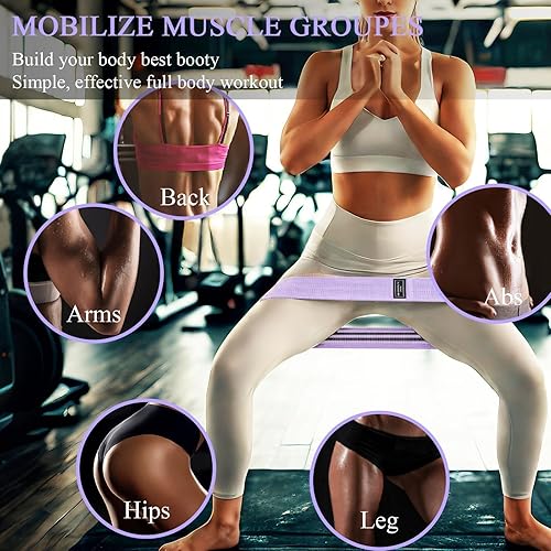 Miniatura 5 de Bandas de resistencia para entrenamientos, bandas de goma para gimnasio en casa y estiramientos, equipo de ejercicio para mujeres y hombres, ideal