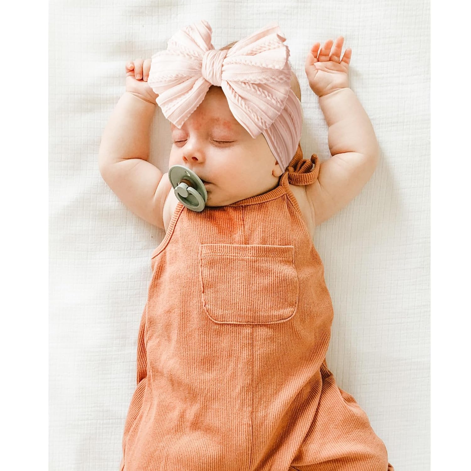 Niceye Handmade Baby Headbands Soft Stretchy Nylon Hair Bands with Bows for Newborn Infant Baby Toddler Girls - Image 4