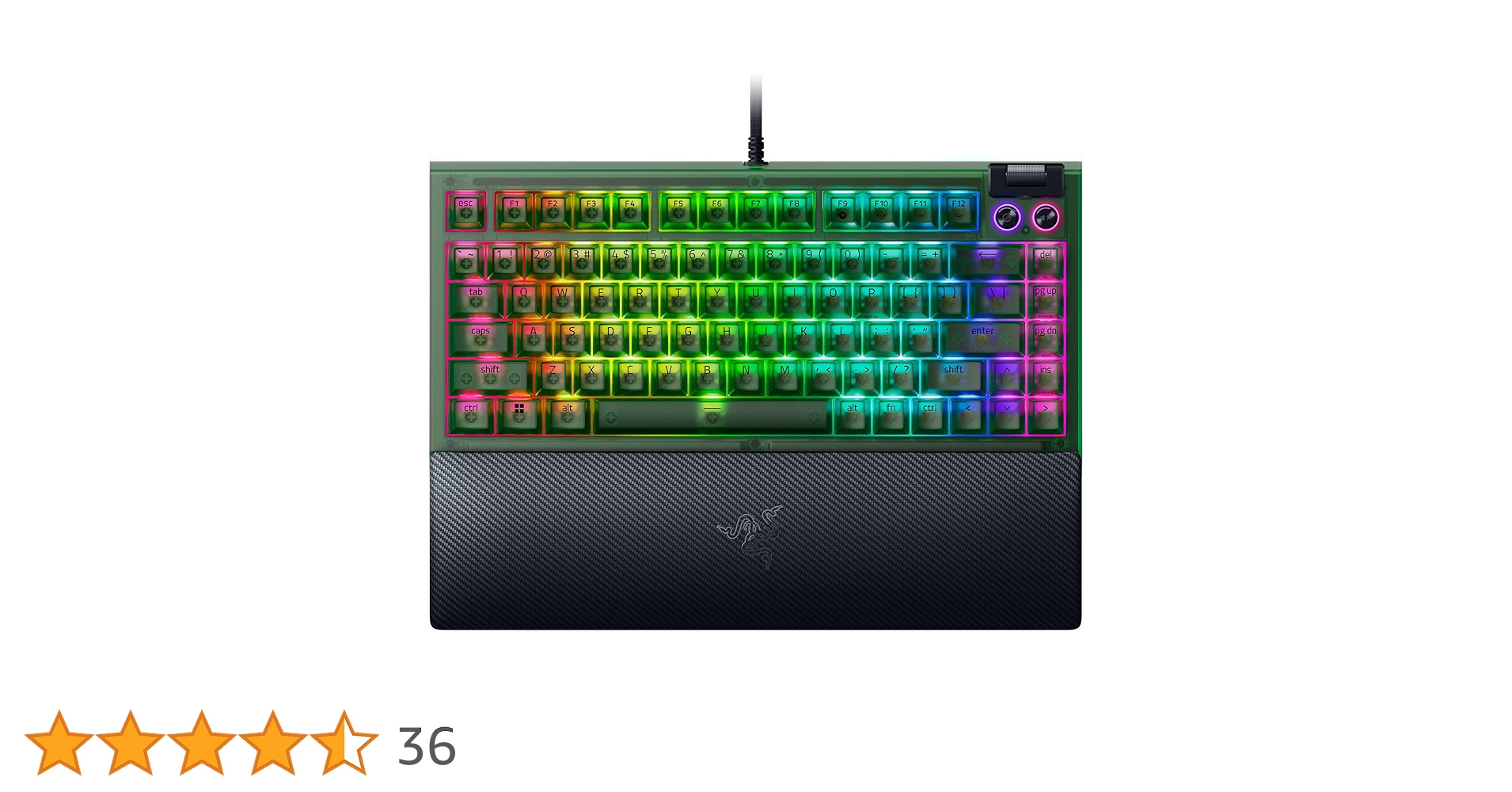 新品 RAZER BLACKWIDOW V4 75% PHANTOM GREEN Amazon.co.jp: Razer レイザー BlackWidow V4 75% Phantom Green