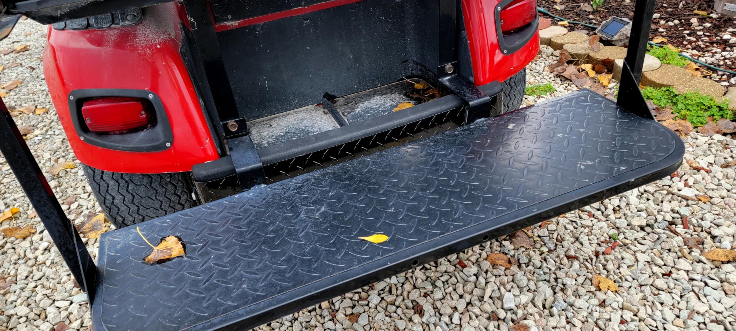 Fits Ezgo TxT Golf Cart Powder Coated Aluminum Diamond Plate Rear Bumper Cover