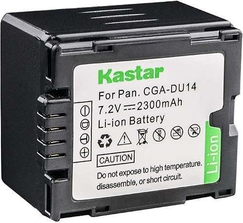 Kastar CGR-DU14 - Batería de repuesto para videocámara Panasonic PV-GS39 y Panasonic CGR-DU07 CGA-DU07 CGR-DU14 CGA-DU14 CGR-DU21 CGA-DU21 VW-VBD210