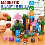 GraceDuck Magnetic Blocks 150 PCS Build Dark Swordsman's Forest Castle - Magnetic Building Blocks Cubes STEM Sensory Toys for Kids Birthday Gifts for 3 4 5 6 7 8 9 10 Year Old Boys Girls Toys