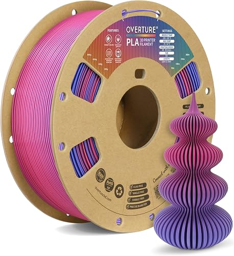 OVERTURE Rainbow PLA Filament 1kg Aurora Berry
