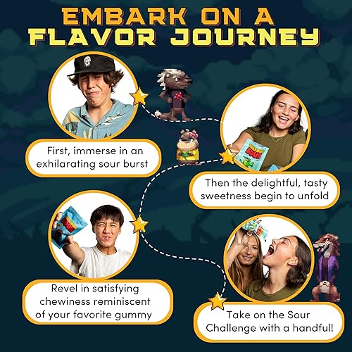 Miniatura 3 de Final Boss Caramelos extremadamente ácidos, gomitas naturales de arándanos masticables hechas con frutas secas, libres de colores artificiales,
