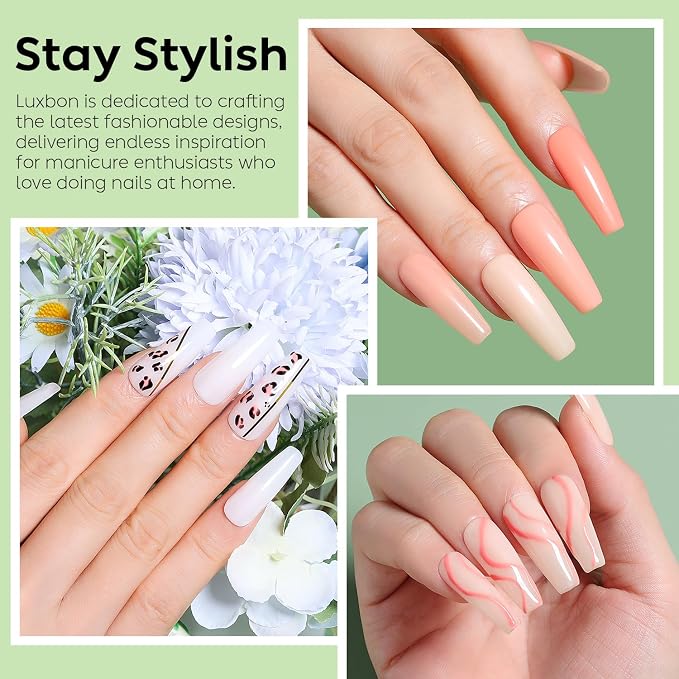 Set de esmaltes de gel 5 en 1 base de goma, 6 colores miniatura 4