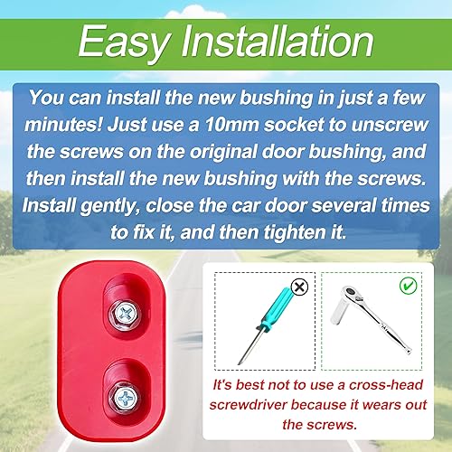 Miniatura 5 de ARU Bujes de revestimiento de puerta de repuesto compatibles con bujes de puerta Mazda NA, NB, NC, ND MX-5 Miata All Miata Generation (paquete de 2)