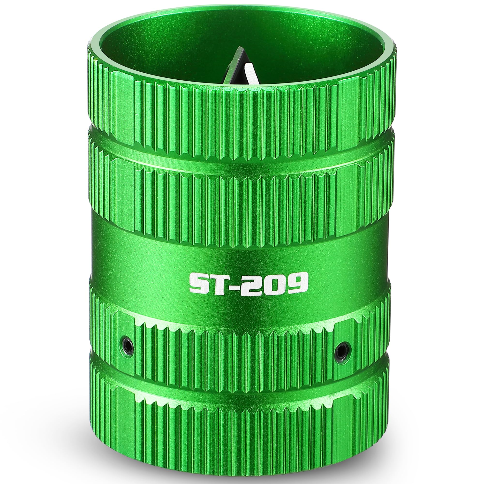 Dreyoo Deburring Tool for Copper/PVC Pipe, Plumbing Tools, 1/4'' to 1-5/8'' Inner Outer Pipe Reamer, Copper Tubing Cleaner, Hard Tube Chamfering Tool(Green)