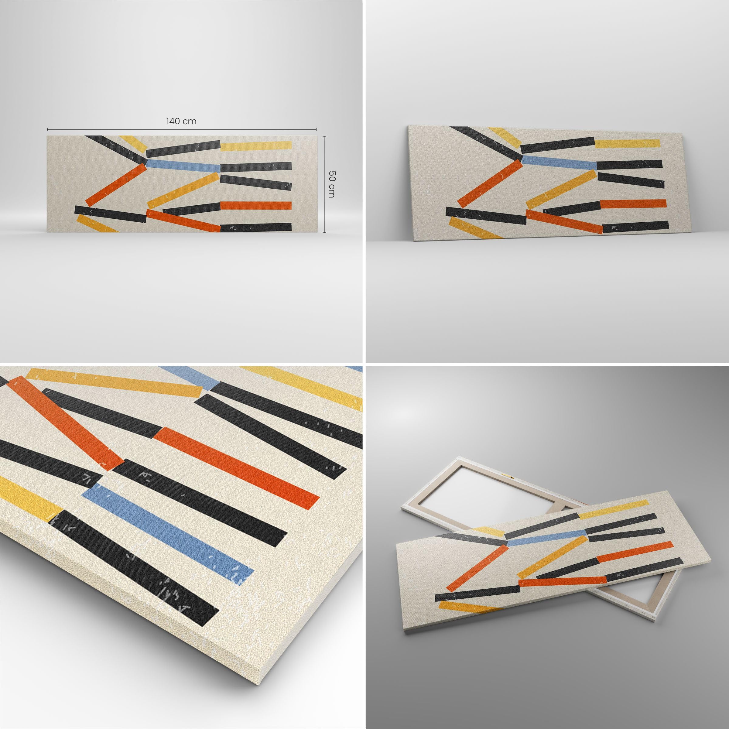 Lienzos decorativos Minimalismo Inconformista Contemporáneo Cuadro Sobre Lienzo Moderno 140x50cm Cuadros Decoracion Salon Dormitorio Cuadros Pared Imágenes Grande XXL Wall Art Prints AB140x50-5897