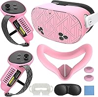 Vista 9 de 7 in 1 Silicone Cover Set Compatible with Meta Quest 3S, VR Accessories for Oculus/Meta Quest 3S Skins and Wraps, Includes Controller Grips Cover