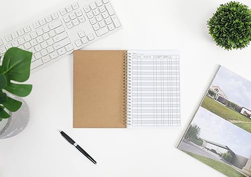 Miniatura 6 de Paquete de 2 libros de contabilidad para seguimiento del presupuesto del hogar, contabilidad empresarial, cuaderno de seguimiento de gastos de