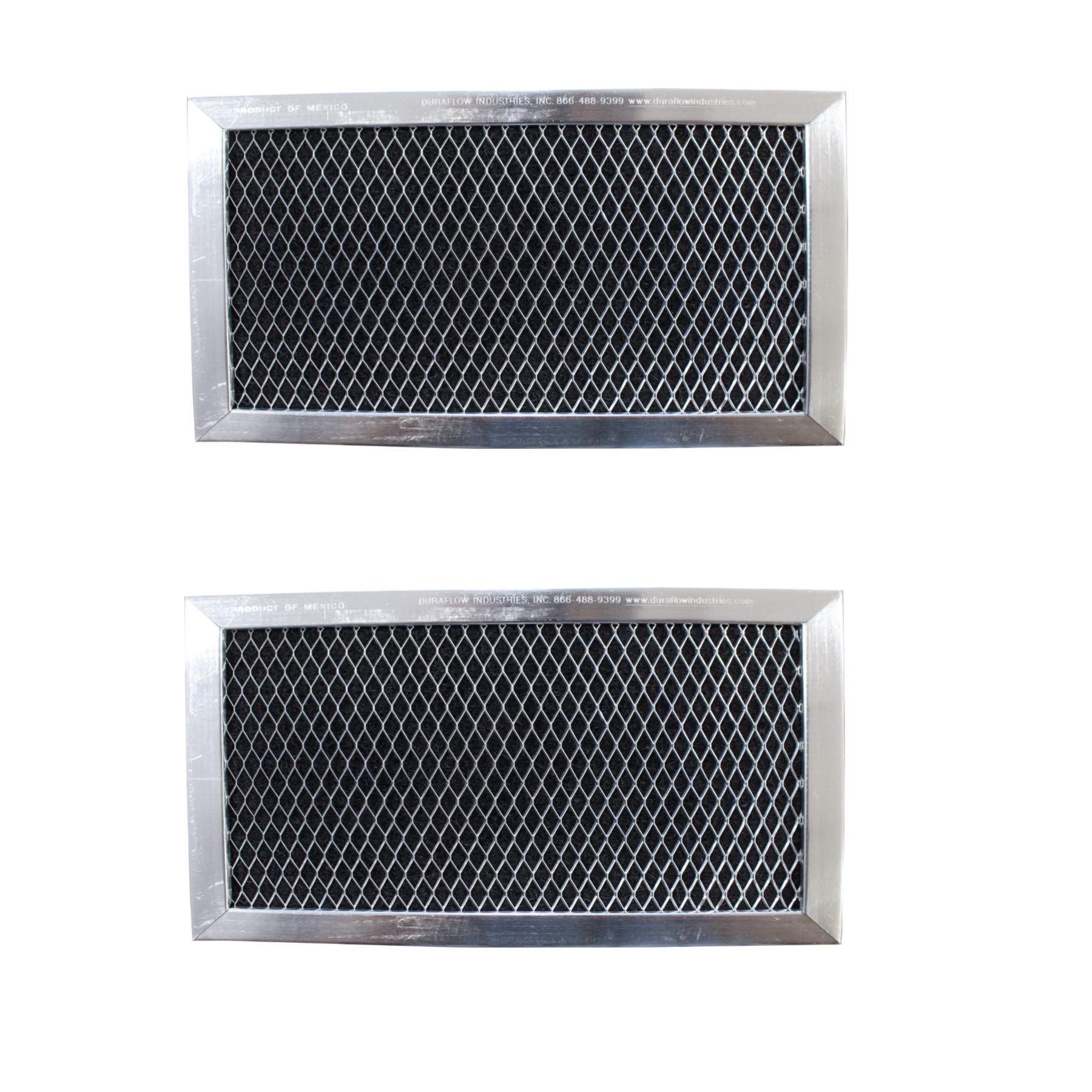Duraflow Filtration Replacement Carbon Filters compatible with GE: WB02X10956, JX81H, WB02X11544, Samsung: DE63-00367D, DE63-30016D Frigidaire: 5304453397 (2-Pack)