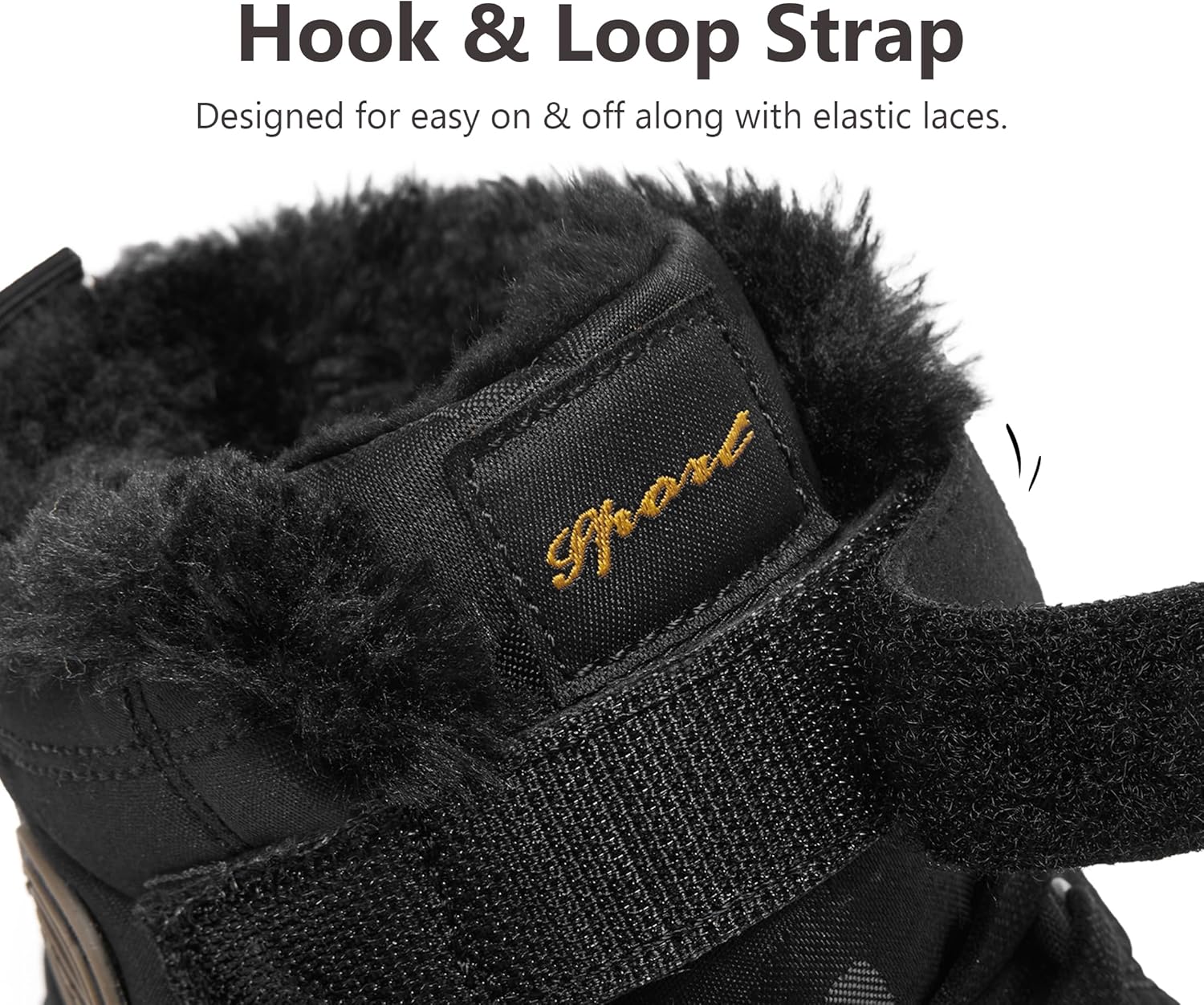 Boys Girls Snow Boots Winter Slip On Warm Fur Lined Shoes Lightweight Water-Resistant Cold Weather Boot (Little Kid/Big Kid) - Image 3