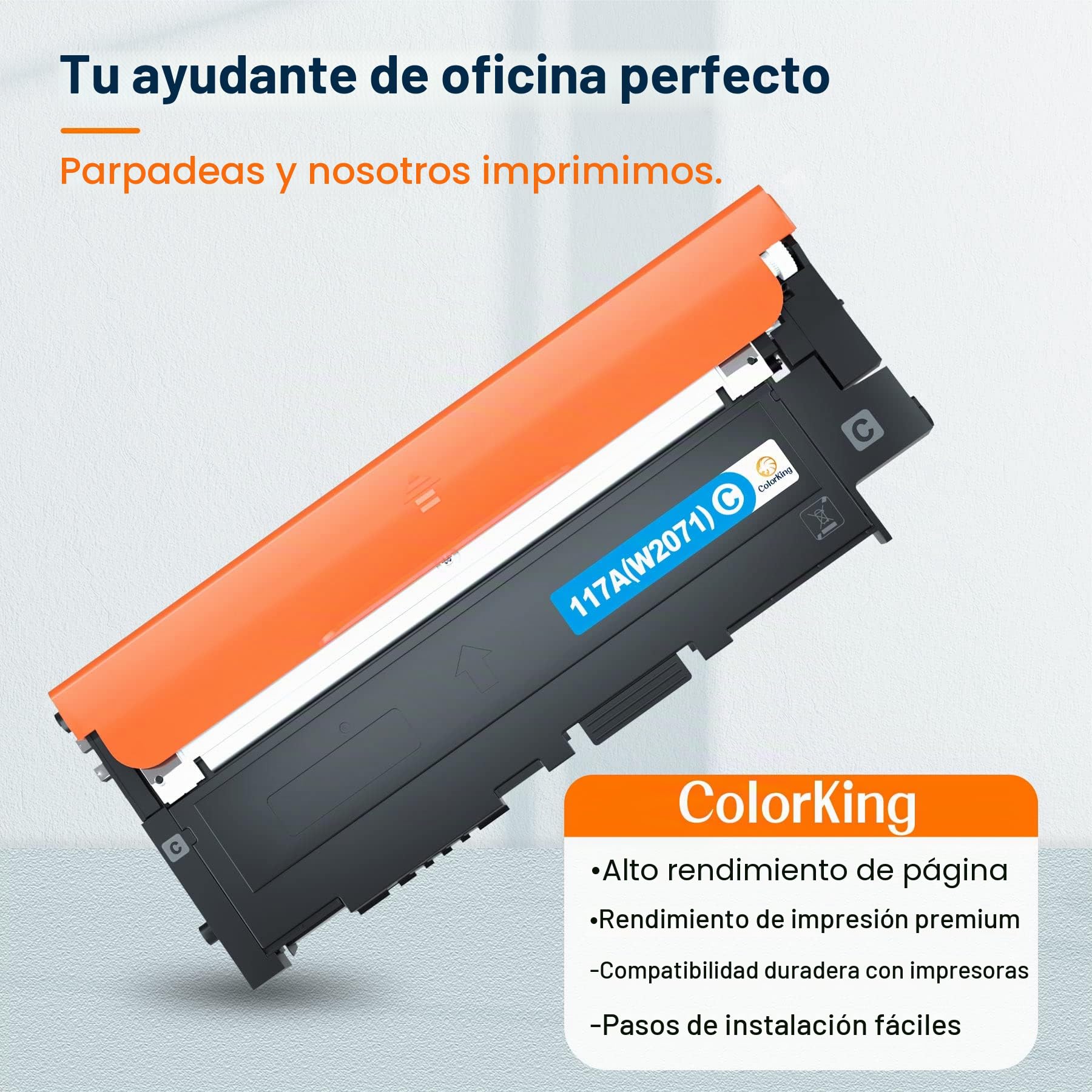 ColorKing 117A con Chip tóner Compatible para HP 117A MFP 178nw 179fnw | Compatible de HP Color Laser MFP 178nw 179fnw 150nw 150a (Negro/Amarillo/Cian/Magenta)