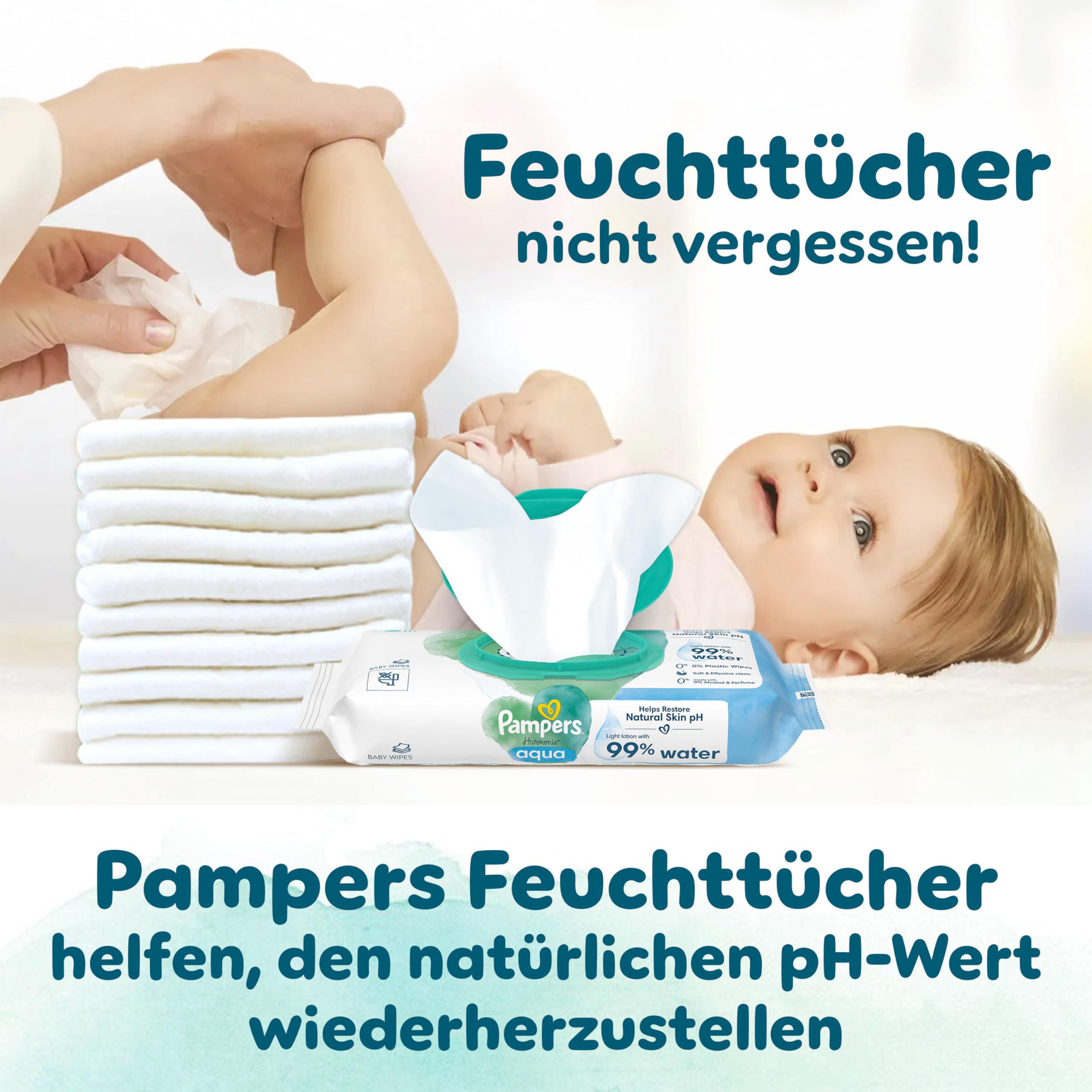 Pampers Harmonie Windeln MONATSBOX Set, mit Größe 2 (4-8kg, 204 Stück) + Größe 3 (6-10kg, 186 Stück), Baby Erstausstattung