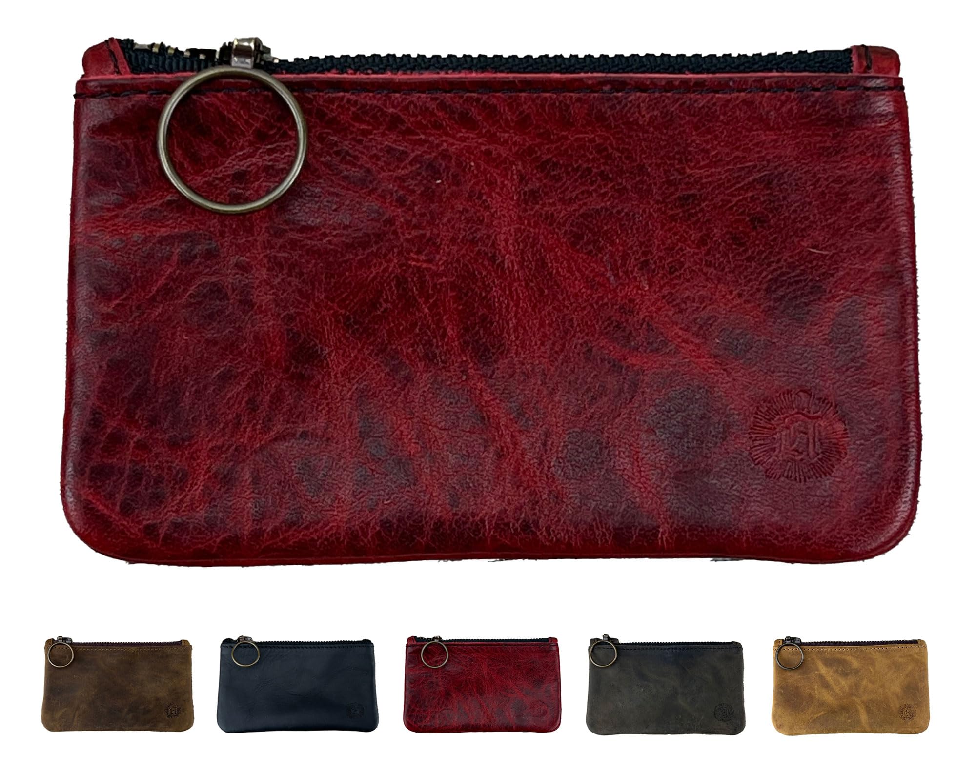 Leather Pouch with Zipper
