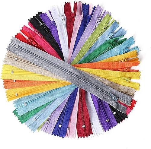 Miniatura 3 de Cierre de tela, 10 cremalleras de nailon para manualidades de costura a medida, cremalleras de nailon, para coser de 3 a 24 pulgadas, para coser