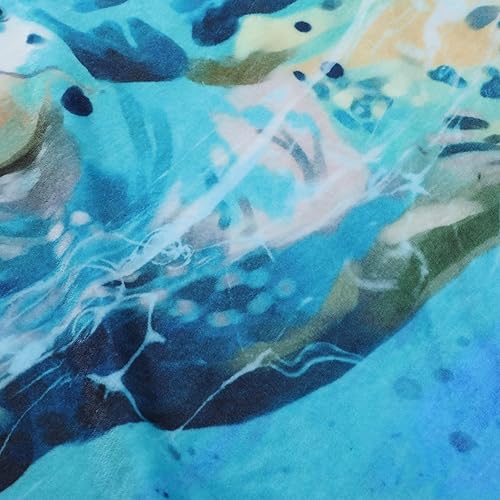 Miniatura 4 de Sviuse Manta de tortuga marina, tamaño individual, manta de tortuga 3D azul para mujeres, hombres y niños, regalo para amantes de las tortugas (60 x