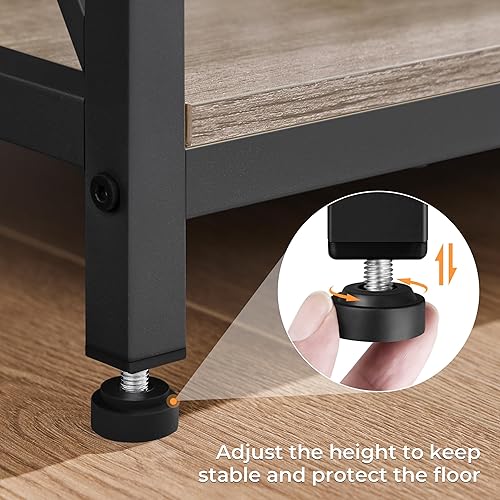 Miniatura 9 de Yaheetech Soporte de TV Industrial para TV de 55 Pulgadas, Mesa de Centro de Entretenimiento y Consola de Medios con Almacenamiento Abierto para