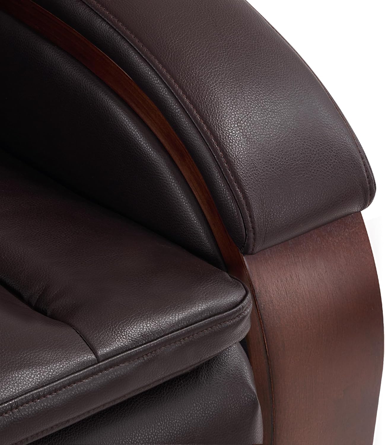 MCombo Power Lift Recliner Chair Sofa with Massage and Heat, Adjustable Headrest for Elderly People, Solid Wood Armrest, USB Ports, Side Pockets, Faux Leather 7917 (Dark Brown, Medium)