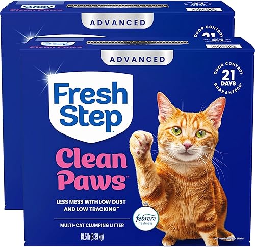 Miniatura 14 de Fresh Step Advanced - Arena aglutinante para gatos, control de olores para varios gatos, extragrande, 37 libras en total