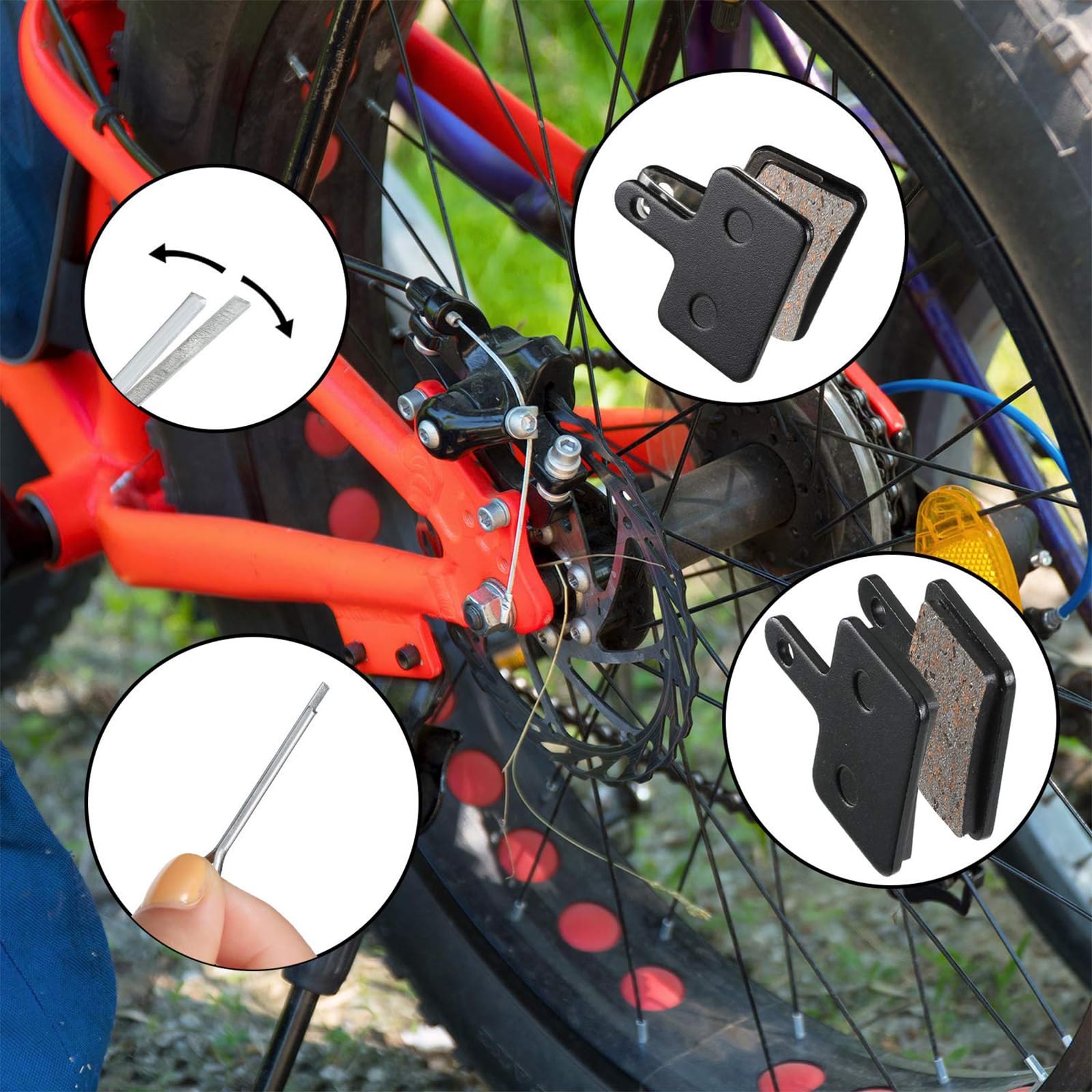 2 Paar Fahrrad-Bremsbeläge Für Scheibenbremsen – Verschleißfest & Mit Edelstahl-Splint, Universell Einsetzbar