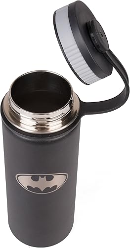 Miniatura 6 de DC Batman - Botella de agua de acero inoxidable, boca ancha, doble pared, aislada al vacío, para bebidas calientes y frías, 18.6 fl oz/18 onzas