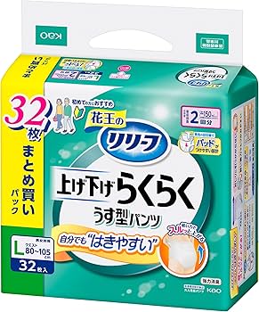 リリーフ 上げ下げらくらくうす型パンツ M-L 32枚 大人用おむつ　5袋 リリーフ 上げ下げらくらくうす型パンツ M-L 32枚 大人用おむつ