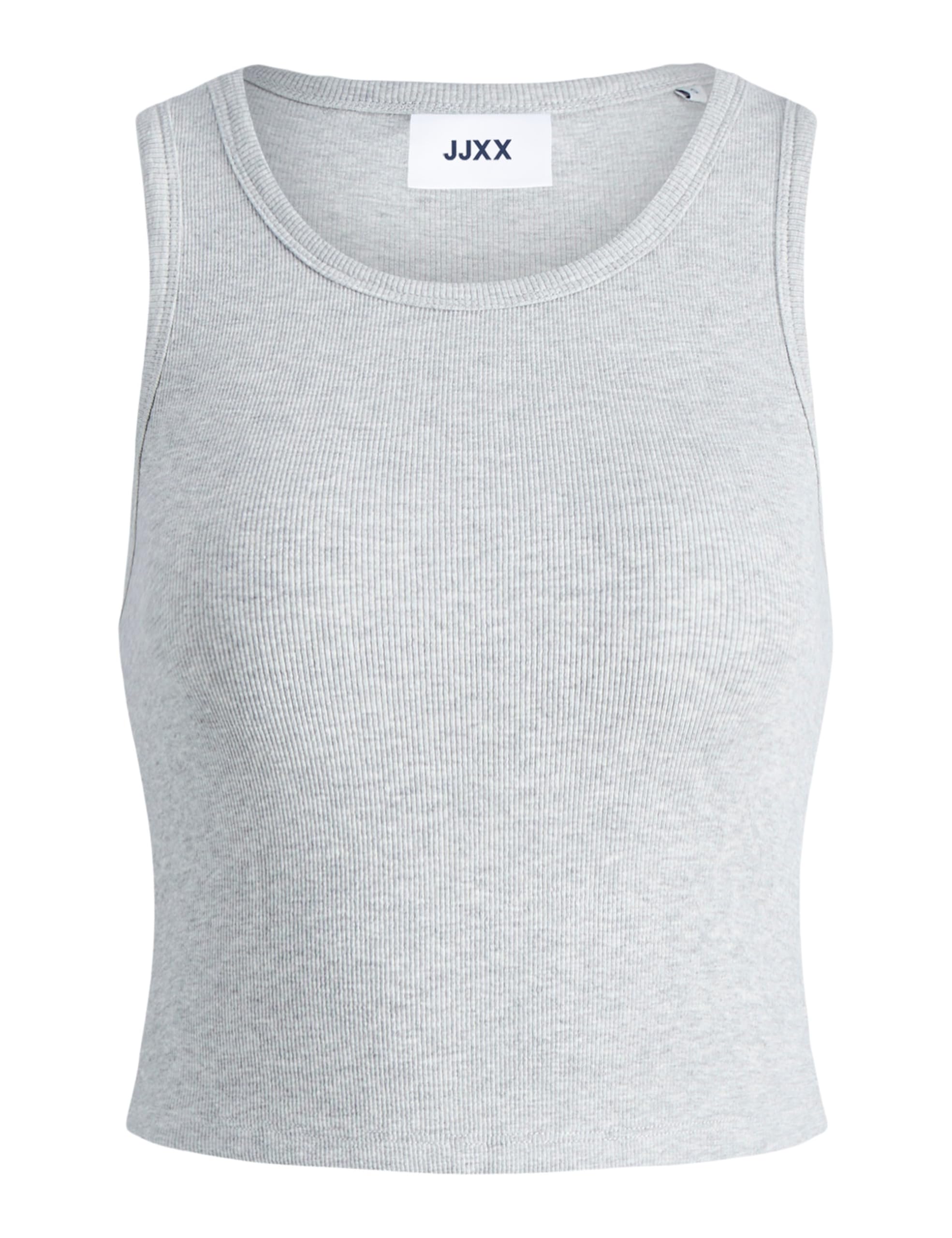 Jack & Jones Women's Light Grey Melange Jjxx Jjxx Jxfallon Sl Rib Tank Top Noos T-Shirt, L