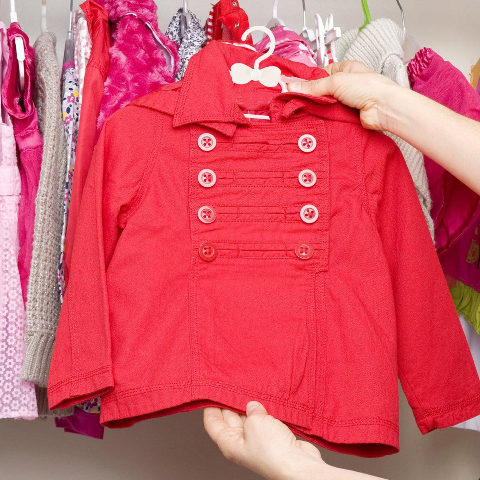 OUNONA 10pcs Boys and Girls' Expandable Clothing Hangers Telescopic Children's Coat Racks Multifunctional Hangers for Clothes Storage