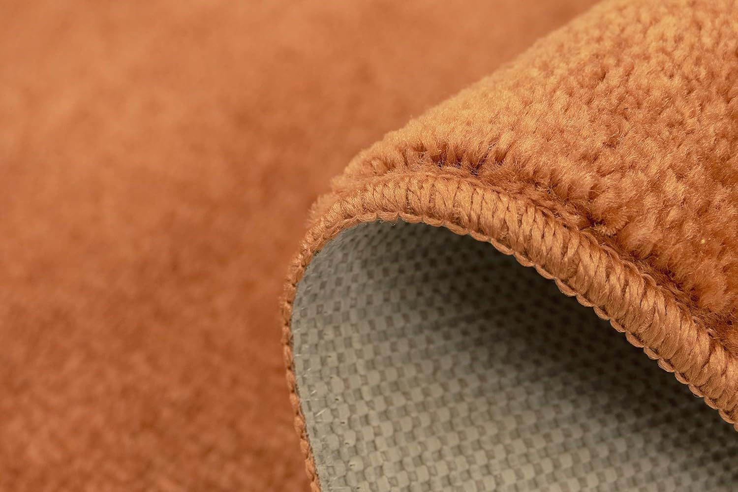 RugStylesOnline Comfy Solid Color Runner Area Rug 26 Inch Wide x Your Choice Length More Color Options Available Slip Skid Resistant Rubber Back (Burnt Orange, 2'2"x8')