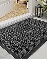 Vista 30 de DEXI - Tapete para puerta delantera para interiores y exteriores, tapete de bienvenida duradero y resistente, antideslizante, de perfil bajo, fácil