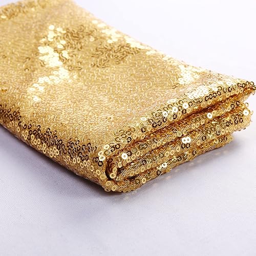 Miniatura 7 de SquarePie Fundas para respaldo de silla, 10 fundas para sillas de lentejuelas doradas con purpurina, fundas decorativas para sillas brillantes para