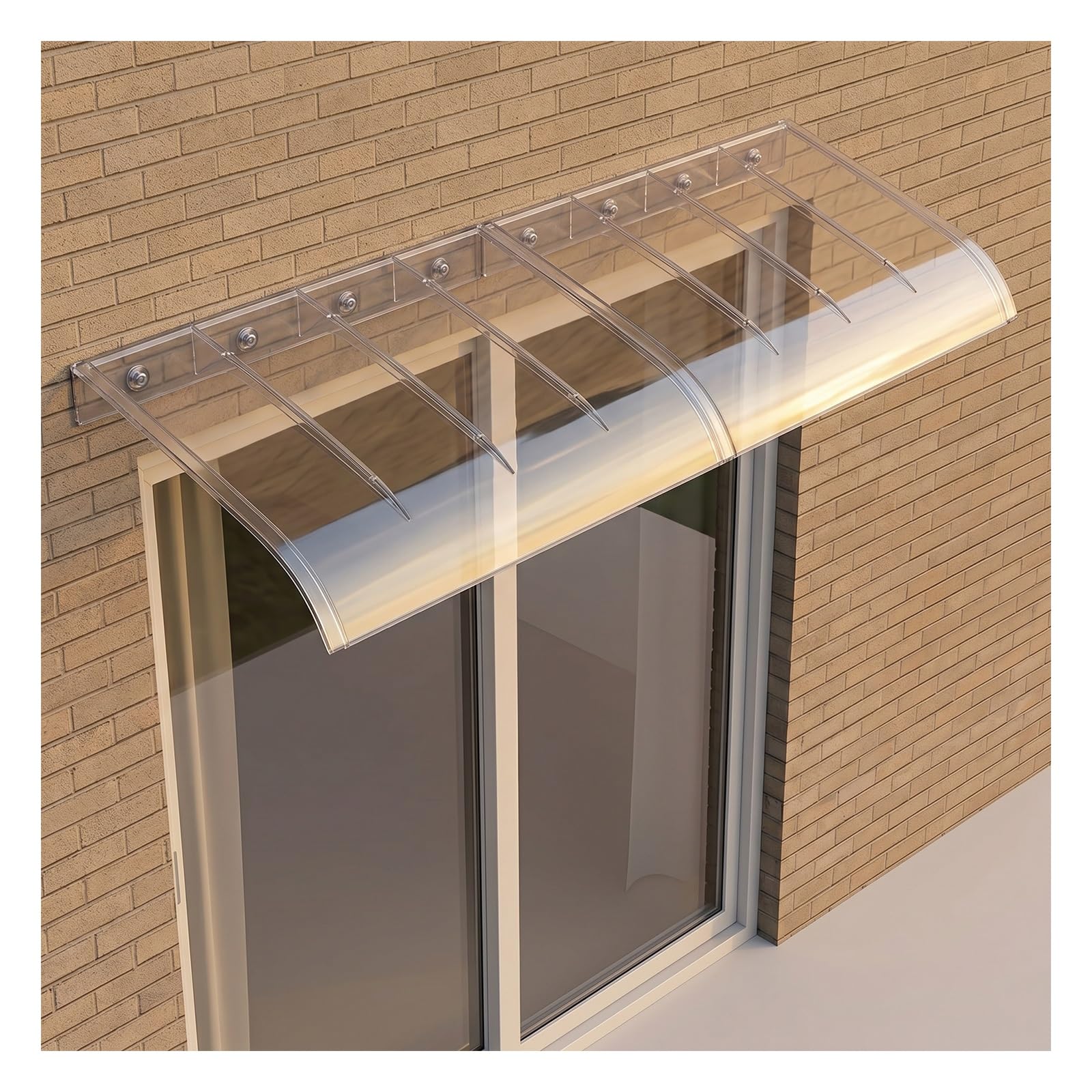 Zhengqian One Color Invisible Window Rain Shelter, Self Cleaning Window Rain Shelter Cover,Porch Canopy Awning For Window, Patio, Roof Cover, Uv Protection, 45 X 220Cm(W55*L230cm/W 21.6*L90.5in)