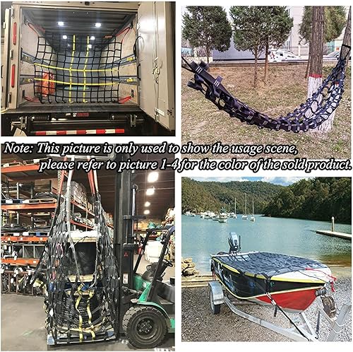 Miniatura 7 de DREAMOSA Red de escalada para adultos, red de carga, para ejercicio en interiores y exteriores, red de campo de ninja, columpio, jungla, gimnasio,