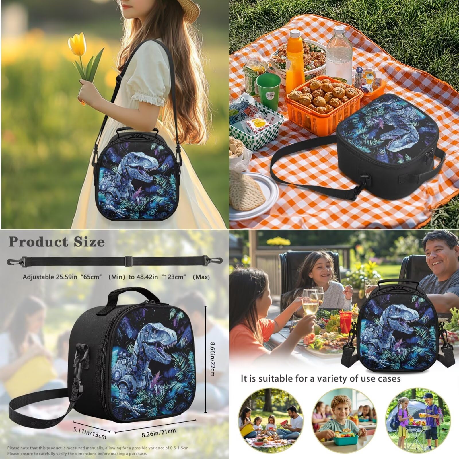 Wanyint Set 4 in 1 zaino per ragazzi, con borsa per libri scolastici, borsa termica per il pranzo, astuccio portaborraccia per bambini