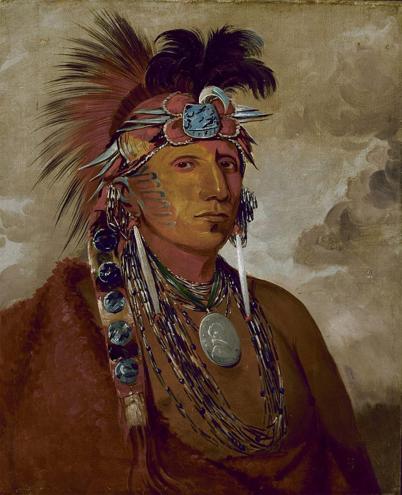 RZHRHJES Abstract Painting Poster Art Print Canvas Print Poster the Animal a Chief by George Catlin Landscape Canvas Painting for Home Decor 60x90cm